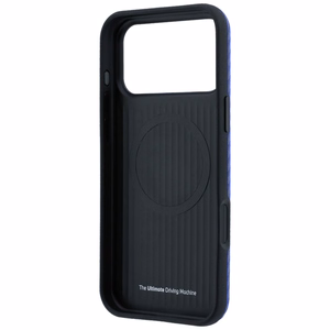 BMW dėklas, skirtas iPhone 18 Pro Max / 17 Pro Max: (Carbon Metal Logo), suderinamas su MagSafe, spalva – mėlyna