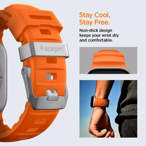 SPIGEN WBS2 dirželis APPLE WATCH 8 / 9 / 10 / 11 / SE / ULTRA (44 / 45 / 46 / 49 MM) oranžinis