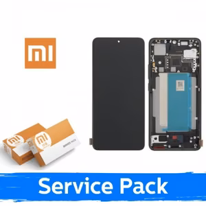 LCD ekranas skirtas Xiaomi Poco F6 Pro 5G su rėmu / baltas / (Service Pack)