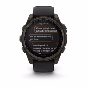 Išmanusis laikrodis Garmin Fenix 8 Sapphire Solar juodas/pilkas