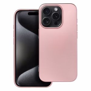 Чехол для iPhone 15 Pro Metallic розовый