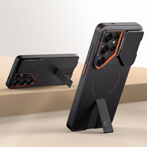 Tech-Protect Kevlar Aura MagSafe Dėklas for Samsung Galaxy S26 Ultra - juodas and oranžinis