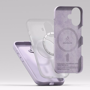 Ringke Silikoninis Magnetinis dėklas telefonui iPhone 17 - Violetinis