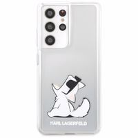 Karl Lagerfeld Choupette Fun Dėklas Samsung Galaxy S21 Ultra - Permatomas