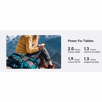 VEGER išorinė baterija 25000 mAh su įmontuotais kabeliais Type C / Lightning PD 130W TCE130 (W2503) juoda