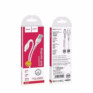 Кабель USB A to Lightning Hoco 1 м X37 белый