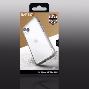 Raptic X-Doria Air dėklas telefonui iPhone 14 Plus šarvuotas sidabrinis