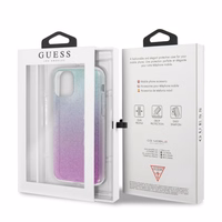 Guess GUHCN65PCUGLPBL iPhone 11 Pro Max - rožinis / mėlynas gradient Glitter