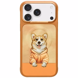 Nimmy Gentle Pets Series Dog MagSafe dėklas iPhone 17 Pro oranžinis