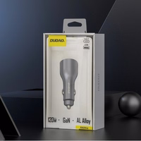 Automobilinis įkroviklis Dudao "R4Ultra" pilkas 120W (1xPD / QC3.0)