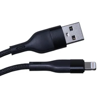 Maxlife MXUC-07 kabelis USB - Lightning 1,0 m 2,4A juodas nailonas