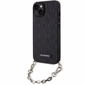 Karl Lagerfeld KLHCP14SSACKLHPK iPhone 14 6.1" чёрный/чёрный hardcase Saffiano Monogram Chain