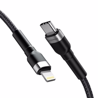 Wozinsky WNBCL1 Lightning / USB-C PD 30W kabelis 1m - juodas