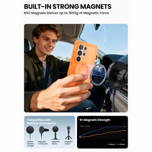 Supcase Cosmo Mag MagSafe Dėklas for Samsung Galaxy S26 Ultra - oranžinis