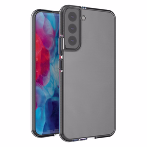 Spring Case dėklas su spalvotu rėmeliu Samsung Galaxy S22+ (S22 Plus) juodas