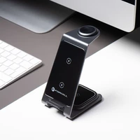 Forcell F-ENERGY Simply Charge 3in1 aliuminis suderinamas su Apple Watch ir Samsung Watch pilkas
