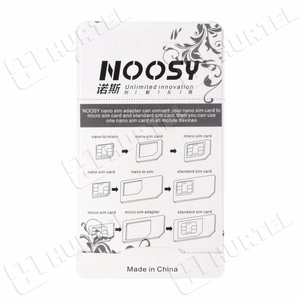 Noosa SIM kortelių adapterių rinkinys + raktas - baltas