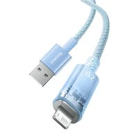 Greito įkrovimo kabelis Baseus Explorer USB į Lightning 2.4A 1m (mėlynas)