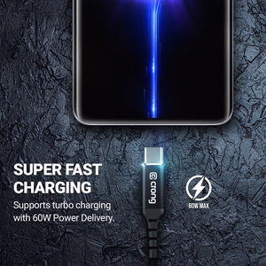 Crong Armor Link USB-C–USB-C laidas, 200 cm, 100 W PD, 5 A, juodas