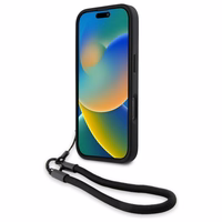 BMW Signature odinis Wordmark laido dėklas iPhone 16 Pro Max - juodas