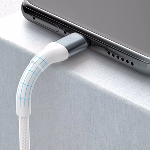 3mk Hyper Cable N-SERIES USB-A / USB-C 1m 9V/2A 18W laidas - baltas