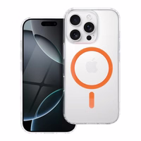 Drop Glue spalvingas magnetinis dėklas telefonui, suderinamas su MagSafe, skirtas IPHONE 13, oranžinis