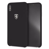 Ferrari kietasis dėklas FEOSIHCI65BK iPhone Xs Max - juodas/juodas silikoninis Off Track