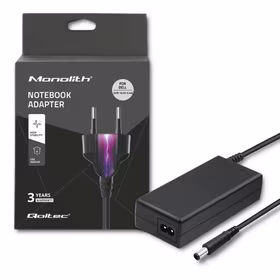 Qoltec 51519.65W Maitinimo adapteris Dell 65W | 19,5 V | 3.34A | 7,4 * 5,0 + kaištis | + maitinimo laidas