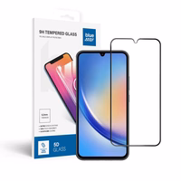 Apsauginis stiklas Blue Star - SAMSUNG A34 5G Full Face (pilnas klijavimas su rėmeliu, mažo dydžio) juodas