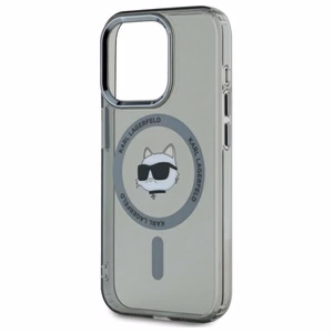 Karl Lagerfeld KLHMP15LHLSCHK iPhone 15 Pro 6.1" juodas/juodas kietas dėklas IML Metal Choupette Head Magnetinis