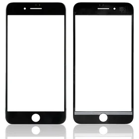 LCD stikliukas Apple iPhone 8 Plus su rėmeliu ir OCA juodas V2 ORG