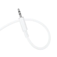 Borofone Kabelis AUX BL21 Lemon - Lightning į 3,5 mm kištuką - 1 metro ilgio baltas kabelis