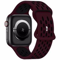 Beline Dirželis Apple Watch New Sport Silicone 42/44/45/49mm bordo/juodas