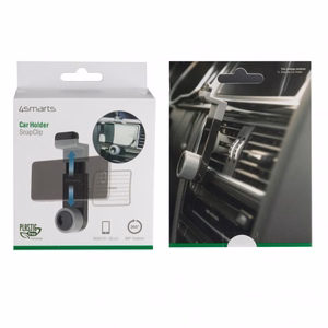 Automobilinis laikiklis SnapClip (oro grotelės), juodas