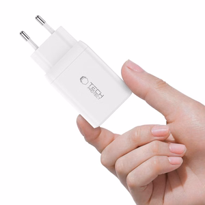 Tech-Protect NC45W-GAN 2-PORT PD45W įkroviklis + TYPE-C kabelis - baltas