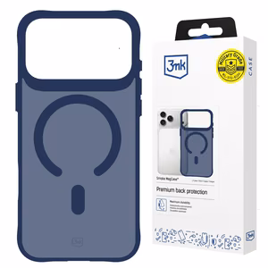 "3mk Smoke MagCase" dėklas "iPhone 17 Pro" - mėlynas permatomas