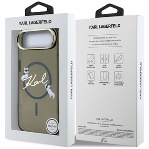 Karl Lagerfeld IML Choupettes Karl Script Logo MagSafe iPhone Air Dėklas - juodas