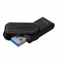 Kingston Technology DataTraveler Exodia S USB atmintukas 64 GB USB A tipo 3.2 Gen 1 (3.1 Gen 1) Juoda