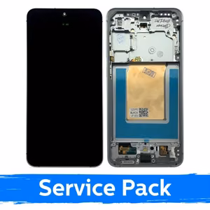 LCD Display Compatible Samsung S731 S25 FE with Frame / JetBlack / (Service Pack)