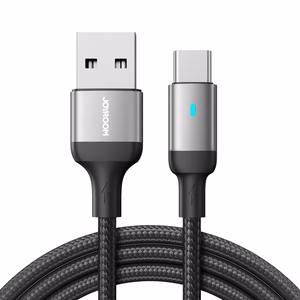 Joyroom Extraordinary Series A10 USB-A / USB-C 3A kabelis 1.2 m - juodas