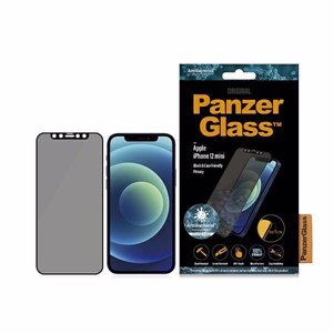 PanzerGlass E2E Super+ Microfracture antibakterinis grūdintas stiklas iPhone 12 mini – su juodu rėmeliu