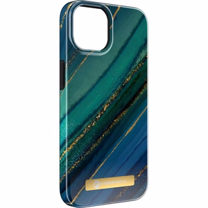 FORCELL F-PROTECT Mirage dėklas telefonui suderinamas su MagSafe IPHONE 15 Plus žadeito marmuras