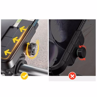 Wozinsky metal bicycle phone laikiklis, scooters juodas (WBHBK3)