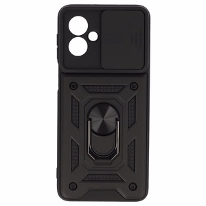 Slide Camera Armor dėklas telefonui Motorola Moto G55 5G juodas