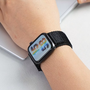 FORCELL F-DESIGN FA05 nailoninis dirželis APPLE Watch 38 / 40 / 41 mm juodas