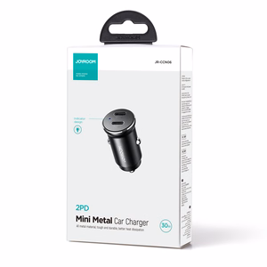 Įkroviklis automobilinis Joyroom (JR-CCN06) (2xUSB-C; 30W) juodas