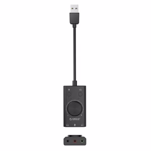 Orico SC2 išorinė daugiafunkcinė garso plokštė su USB-A - juoda