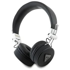 Guess Bluetooth ENC GUBH70PGTSPSK ant ausų ausinės juodos/juodos grūdėtos klasikinės apvalios formos