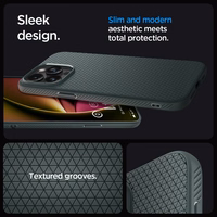 Spigen Liquid Air iPhone 15 Pro Max dėklas - tamsiai žalias