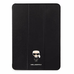Karl Lagerfeld Saffiano Ikonic Karl dėklas iPad 12.9" Pro 2021 - Juodas
